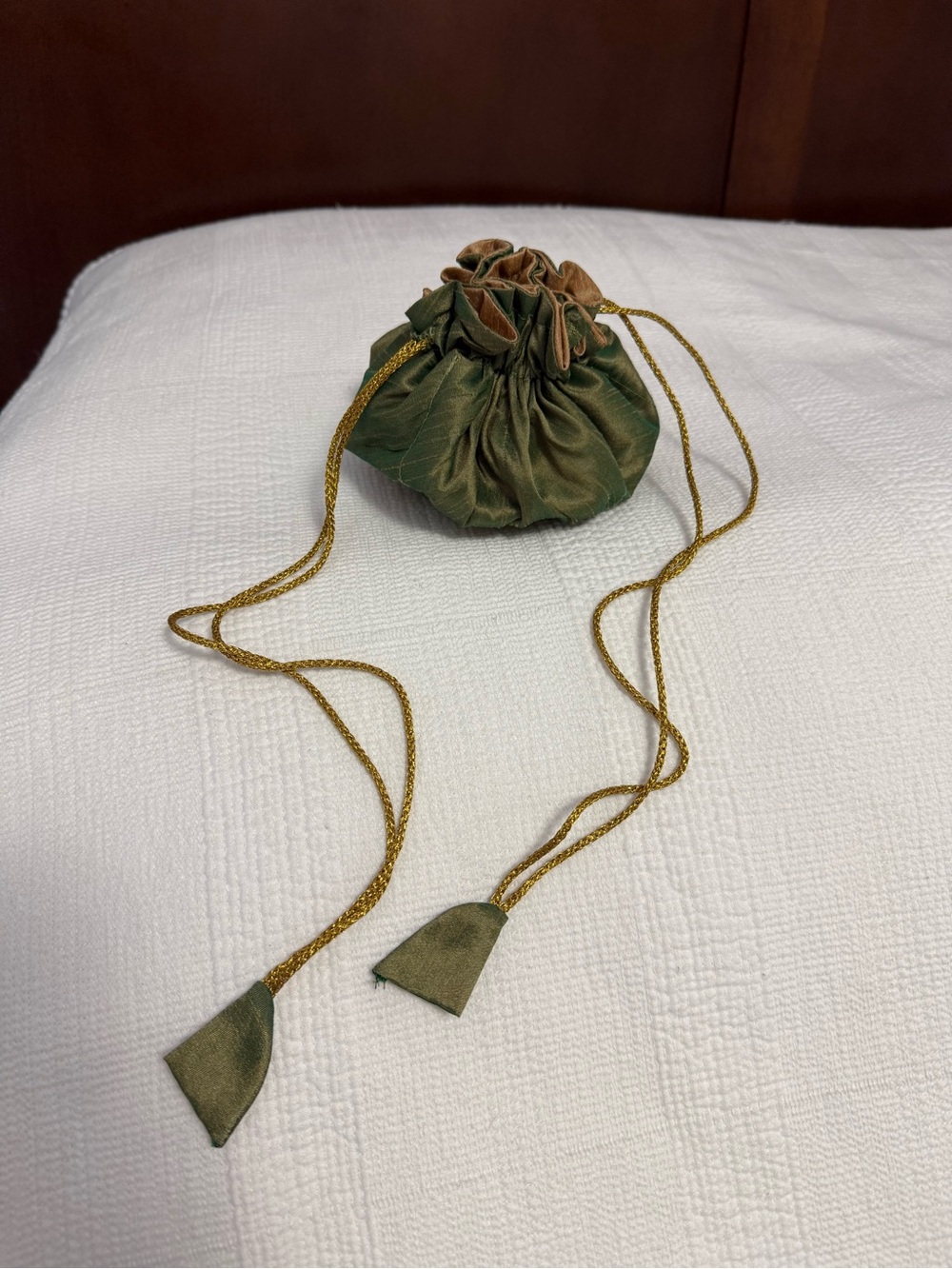 Handmade Jewelry Drawstring Pouch Organizer